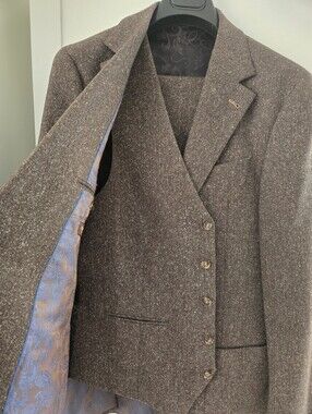 Custom MTM 3 Piece Suit Sz 39T